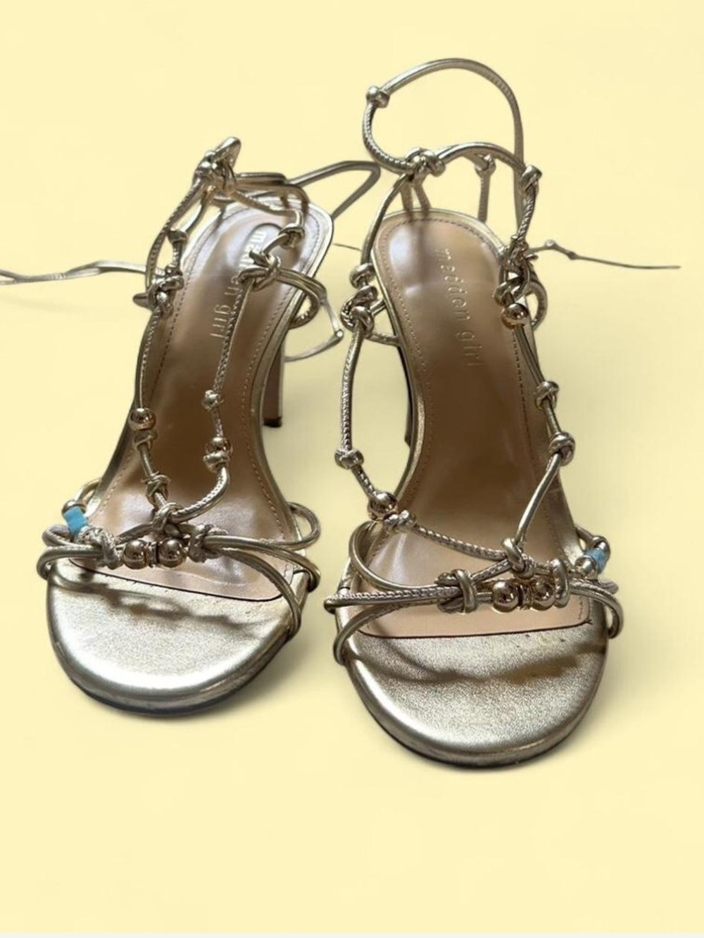 Madden girl Gold Strappy heels